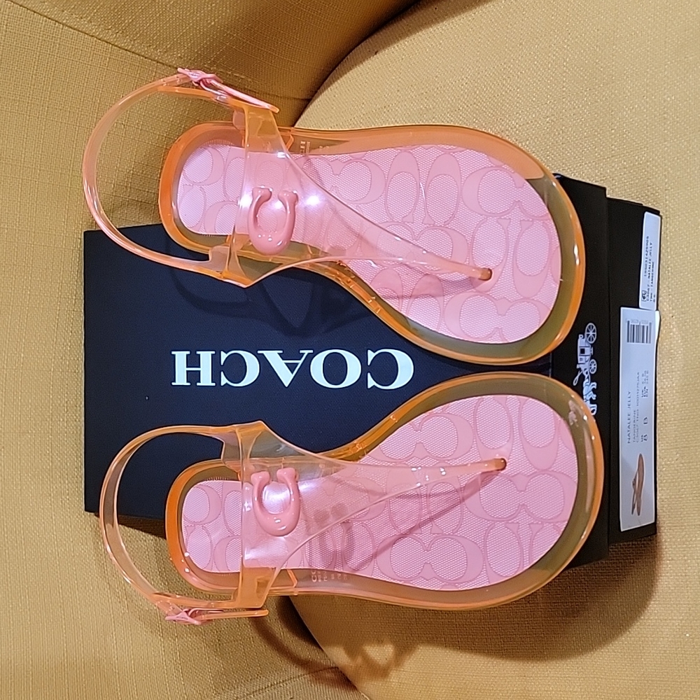 Coach Natalee jelly sandals firm price